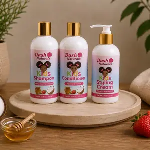 Kids Haircare Set -  Cleanser, Moisturizer Conditioner, Restore Styling Cream for Daily Haircare Use