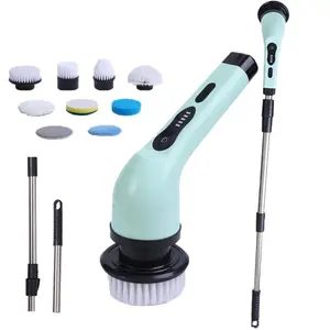 Rechargeable Wireless Electric Cleaning Brush, 1 Set Multifunctional Household Rotating Cleaning Machine for Bathroom Kitchen, Household Cleaning Tool