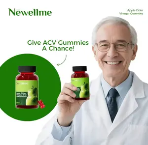 （Newellme official）Apple Cider Vinegar Gummies Formulated to Support Normal Energy Levels & Gut Health - Supports Digestion, Detox & Cleansing - ACV Gummies W/VIT B12