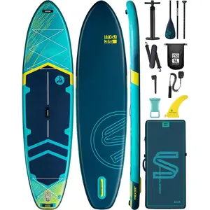 11'6*35" Super Wide Inflatable Paddle Board, Ultra Stable Stand Up Paddleboards for 450lb/3 People/Family/Big Size w/Shoulder Strap, 100L Backpack, All-Round Sup Board, US Fin