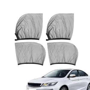 Car Side Window Mosquito Net, 4 Counts Car Window Anti-mosquito Screen, Car Sunshade Cover Screen, Window Mosquito Screen, Car Mosquito Screen Mesh, Car Exterior Accessories