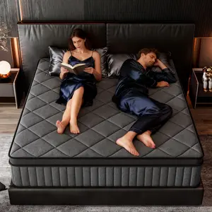 10/12 Inch Hybrid Mattress Twin Full Queen King Size Medium Firm with Memory Foam Cooling Cover Pocket Spring Mattress for Lumbar support & pressure relief Fiberglass-Free CertiPUR-US  Mattress in the box for comfortable sleep Ergonomic edge support