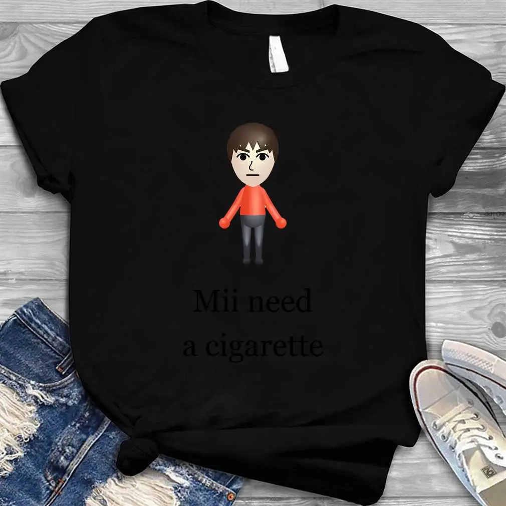 Mii Need A Cigarette Funny Wii T-Shirt