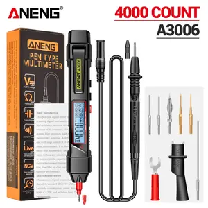 ANENG A3006 Pen-Type Digital Multimeter, 4000 Counts AC/DC Voltage Tester, NCV Non-Contact Voltage Detector, Measures Resistance Continuity Capacitance Diode, Portable Electrical Tool，Father's Day Gifts