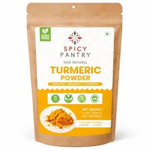 Spicy Pantry Turmeric Powder – Finely Ground Turmeric for Curries, Rice, Soups & Marinades, Golden Milk, Drinks & DIY Uses