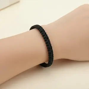 "Black Bracelets - Handmade Tibetan Buddhist Lucky Rope Wristbands for Men & Women, Adjustable Spiritual Jewelry, Protection & Couple Gift"