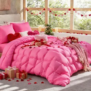 7pcs Comforter Set Full/Queen/King Size for Summer Vibes Home, Cooling Soft Breathable Comforter Double-Sided, All Seasons, 1 Quilt + 4 Pillowcases + I Flat Sheet + 1 Fitted Sheet, Machine Washable, Must-Have Bedding for Home & Dorm, For Father's Day