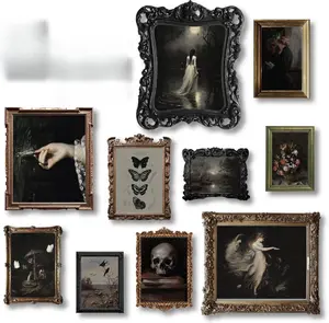 Decor Dark Academia Decor - Victorian Gothic Wall Art Prints, Dark Moody Aesthetic Pictures, Creepy Goth Posters Vintage Gothic Painting for Home Bedroom Decorations (8x10 Unframed)