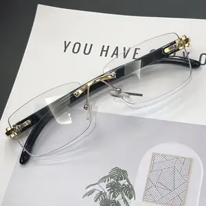 1 pair of blue light blocking reading glasses, unisex - Y2K style, reduces glare and eye fatigue from computer, TV, mobile phone, and gaming screens, decorative metal frame, lightweight and stylish design, durable computer glasses