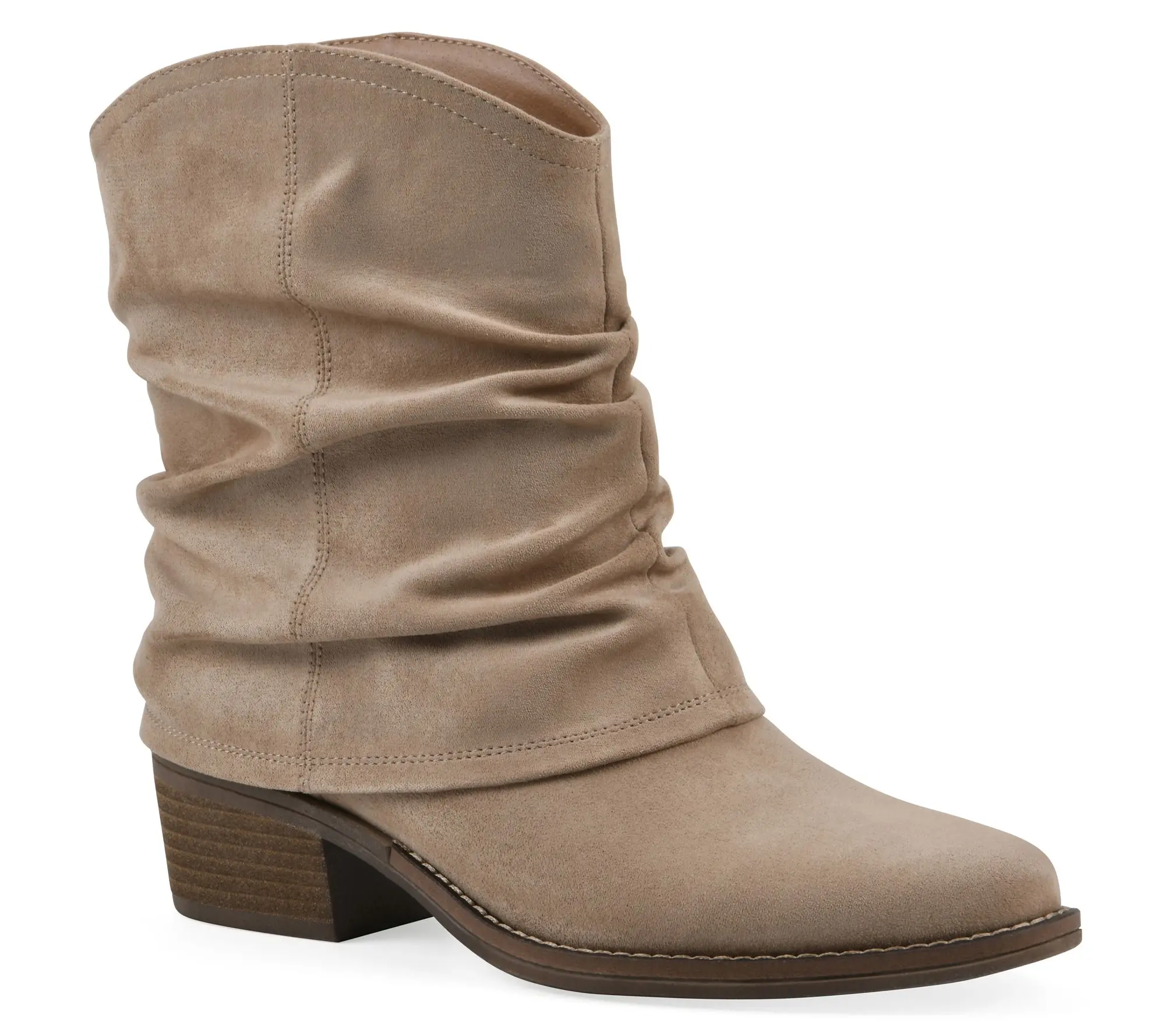 White Mountain Rouched Ankle Boots - Alden