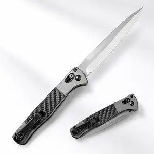 4170 Pocket Utility Tool with Carbon Fiber Handle, D2 Steel Outdoor Tool for Camping and Hiking