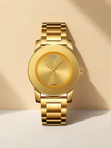 Valentine's Day Women's Elegant Fashion Round Dial Quartz Watch with Solid StainlessSteel Strap Water Resistant for Party Daily Decor Trendy All-match Birthday Gift