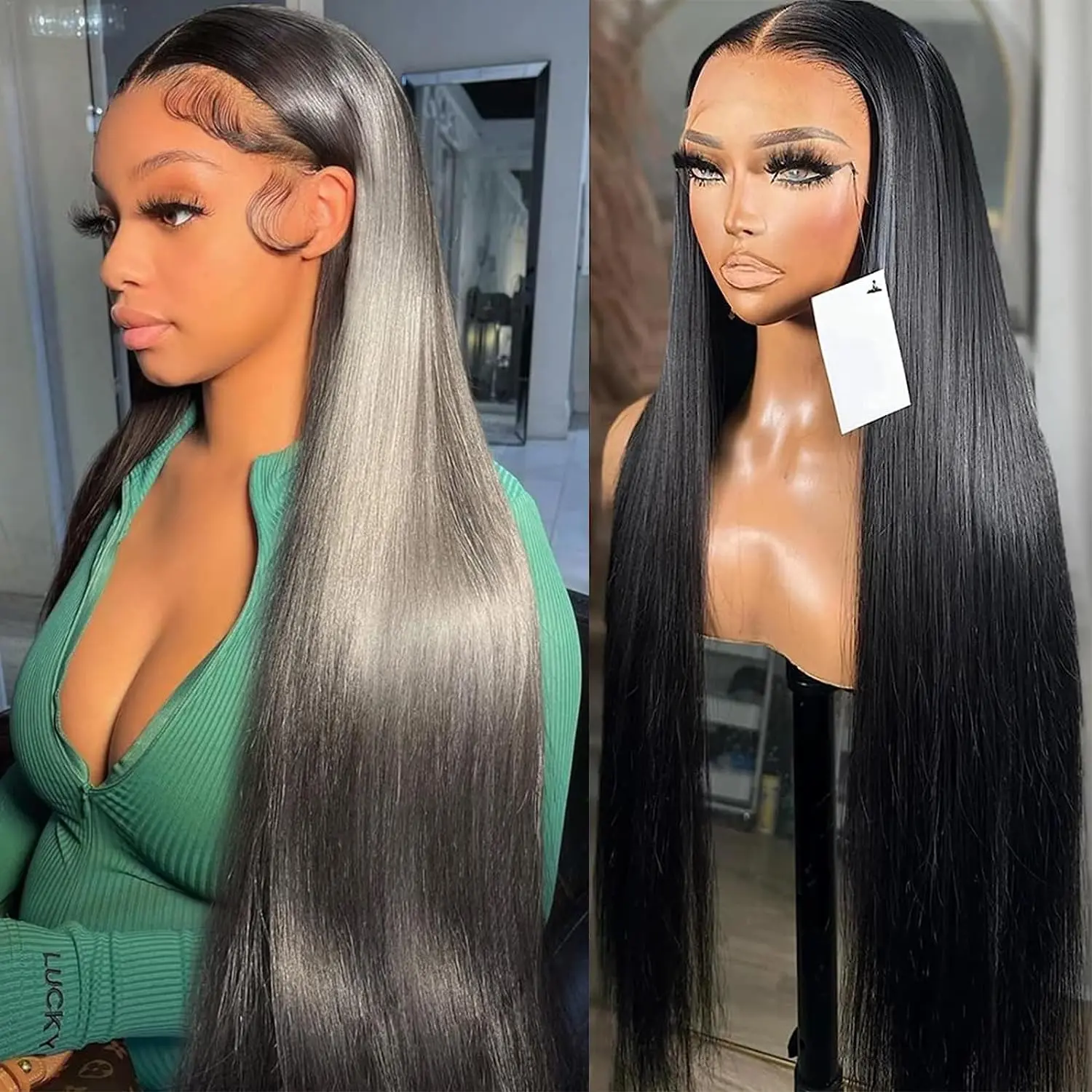 Lemoda 13x6 Full Lace Frontal Wig 200 Density Straight 13x4 Lace Front Wigs Human Hair Transparent Lace Pre Plucked 15A Brazilian Virgin Human Hair Wigs for Women summerwins