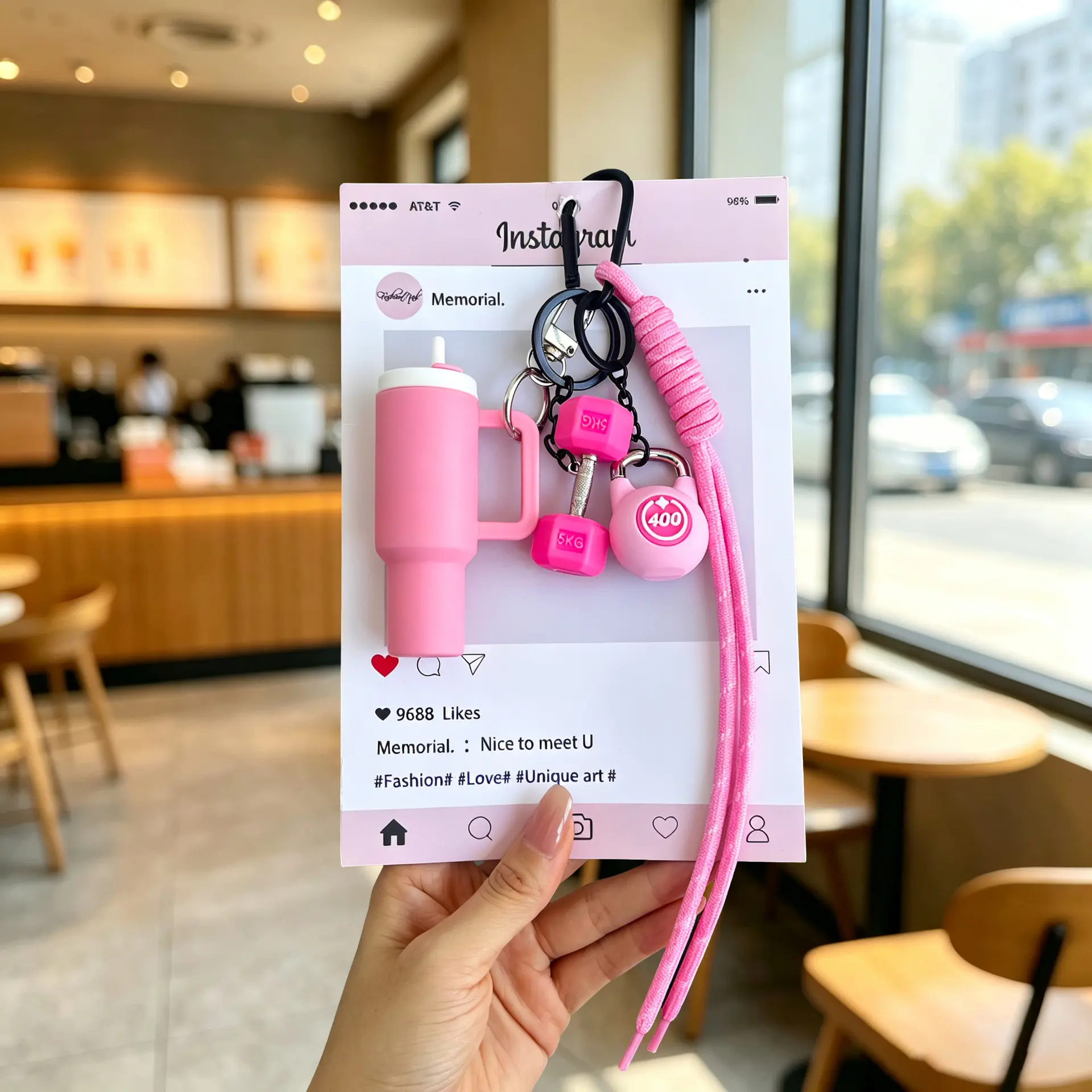 Mini Dumbbell Kettlebell Keychain, Fitness Equipment Charm with Braided Rope, Cute Sports Water Bottle Shaped Keyring, Workout Gym Sport Themed Key Pendant, Unique Fitness Gift for Gym Lovers, Athletes, Fitness Enthusiasts & Workout Fans