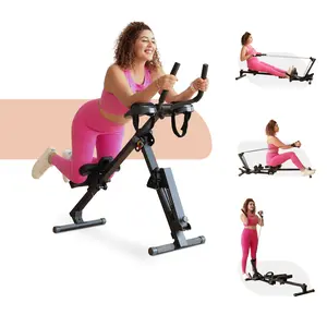 [New deals] TOUSAINS 3 in 1 Ab Core Trainer & Rower Pro with Resistance Bands | Foldable Exercise Machine for Full Body Workout & Muscle Toning, Home Gym Equipment,  Abdominal Fitness Wheel, ab roller wheel