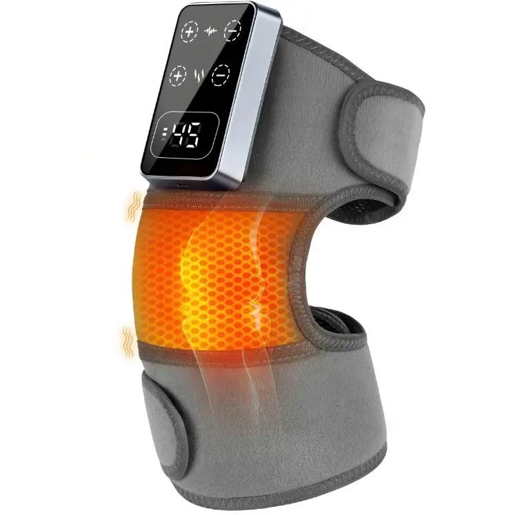 Rechargeable Knee Massager with Adjustable Knee Strap – Portable Knee Massager with Heat Function and Multiple Massage Modes for Home & Travel
