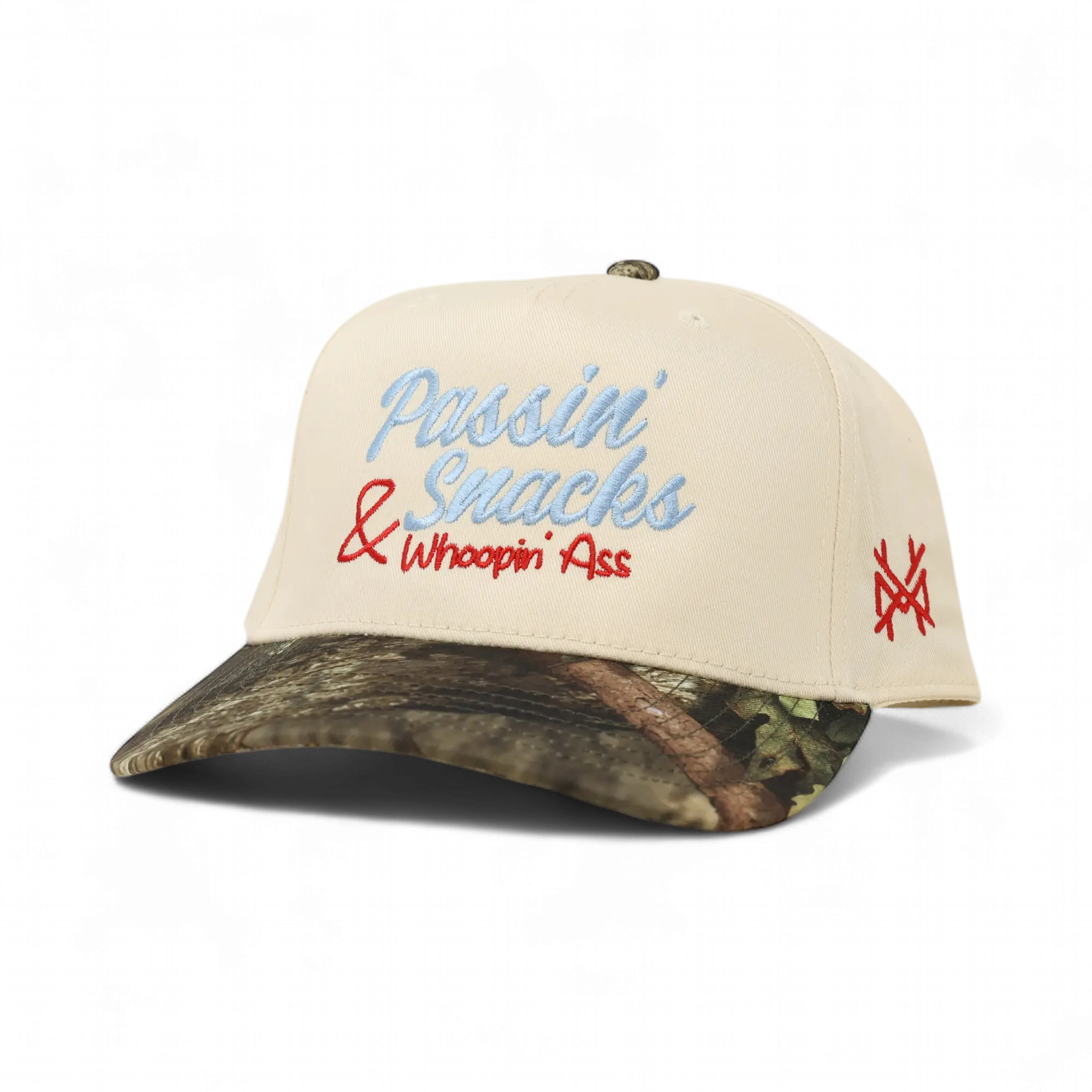 Passin' Snacks & Whoopin' A** Premium Trucker Hat