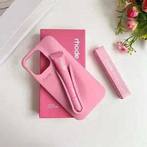 Trendy Phone Case with Lip Care Holder, Soft Touch Silicone Cover for iPhone 11–17 Series, Shock-Absorbing & Easy Carry Design