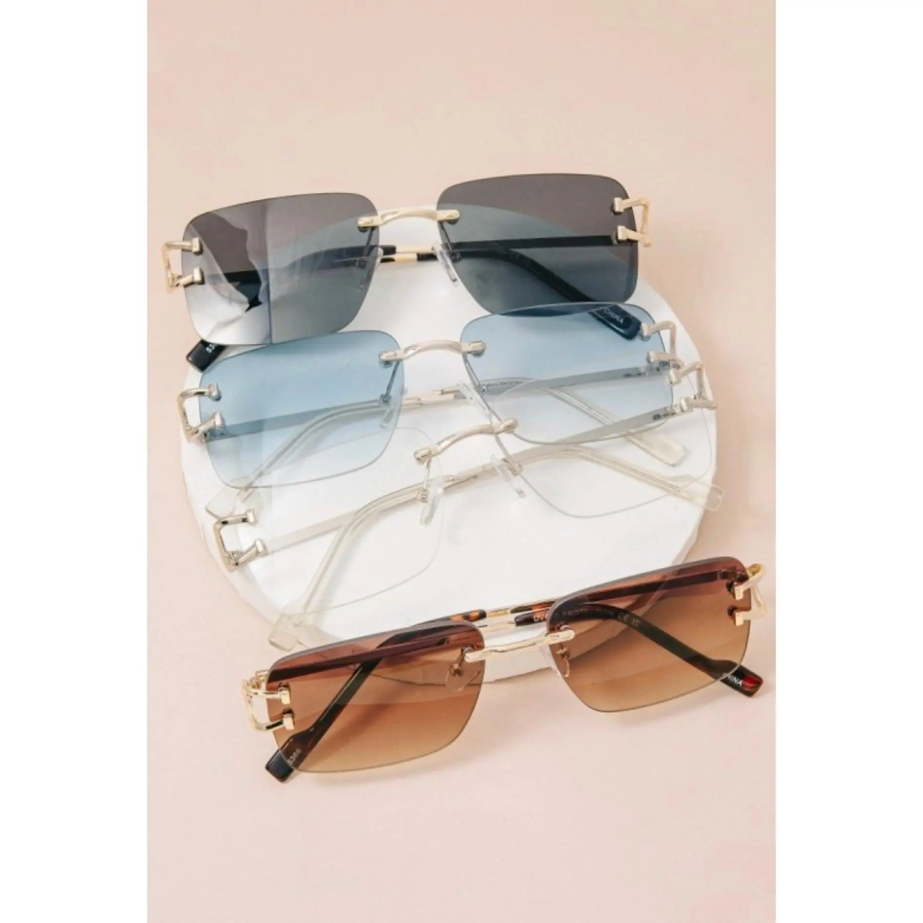 Assorted Frameless Square Sunglasses