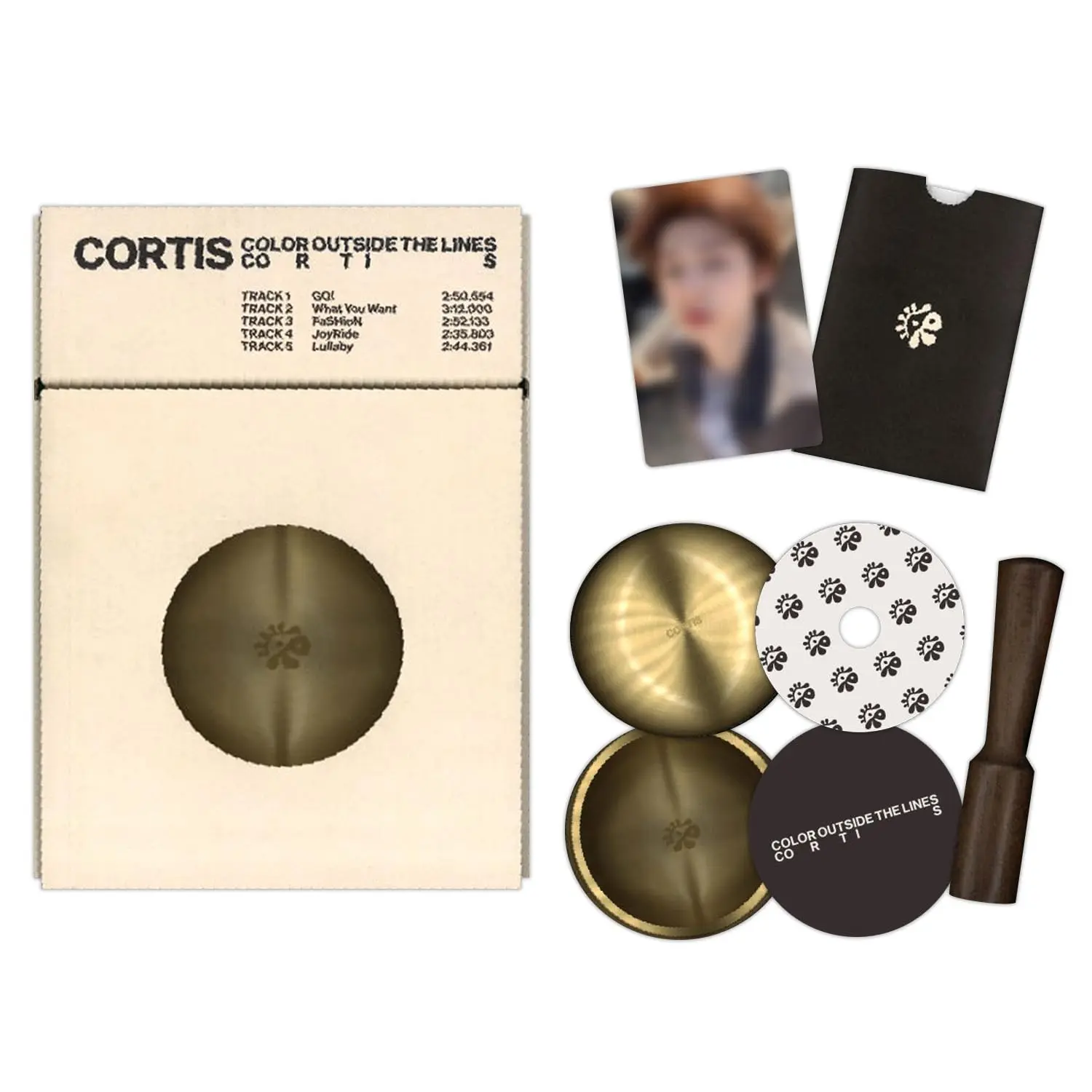 Cortis — 1st EP color “Outside the Lines” singing bowl version, output tray (R), photo card; no electricity required, Musical Instrument, Traditional Music