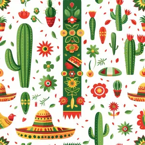 Celebrate Mexico Pattern 4 Quilting Cotton Fabric