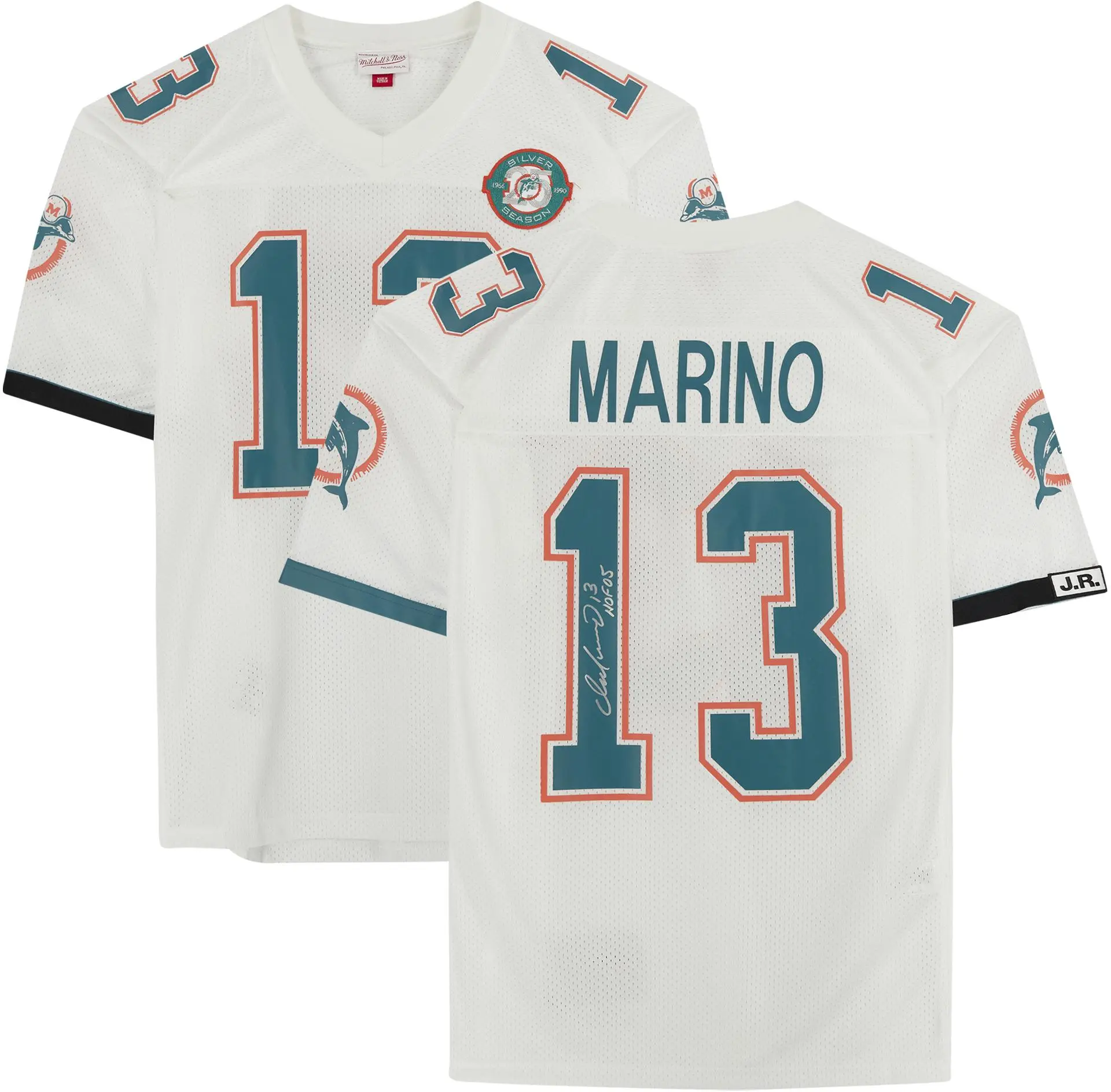 Dan Marino Miami Dolphins Autographed Mitchell & Ness White Authentic Jersey with "HOF 05" Inscription - Fanatics Authentic Certified