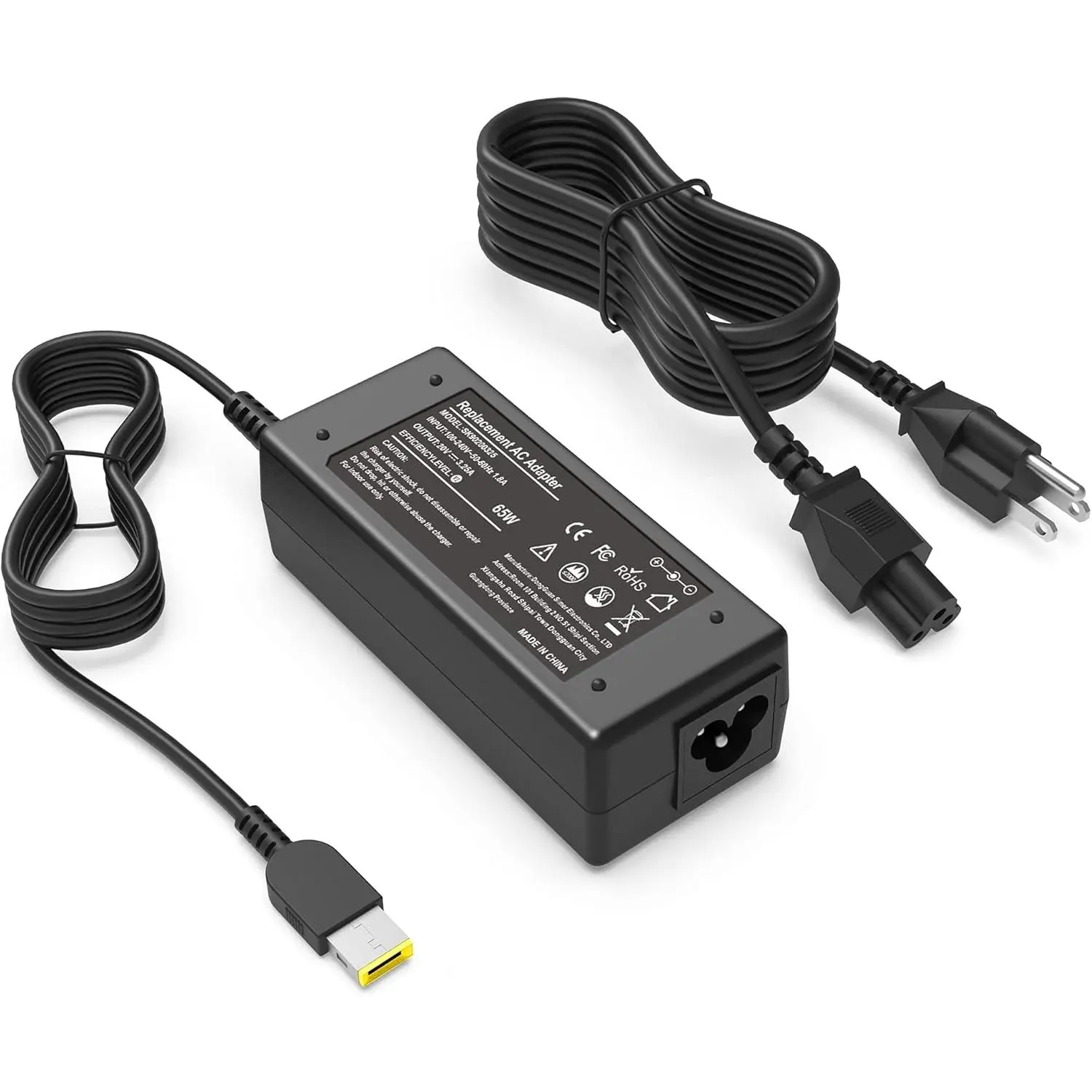 Replacement 65W Lenovo Laptop Charger for Lenovo Thinkpad T470 T470S T460 E531 E570 E560 L470 L460 L440 T440 T450 T540P X270 X250 X240 ADLX65NLC2A ADLX65NCC3A ADLX65NCC2A AC Adapter Power Cord