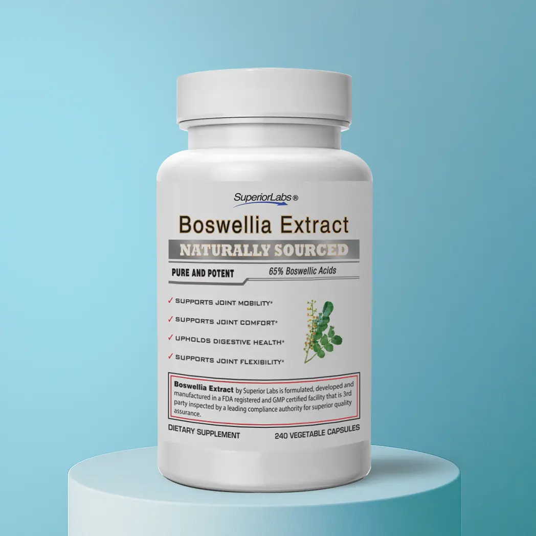 Joint Mobility and Inflammation Support -Ideal for Athlete Recovery -Superior Labs Boswellia Extract - Healthcare, Edible, Vegetarian 240 Capsules