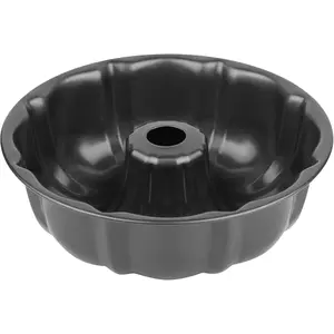 9.5" Non-stick Cake Pan, Heavy Duty Carbon Steel Fluted Tube Round Baking Pan,Buntz Pound Cake Pan Mold,Tube Bakeware,Baking Mold for Jello,Gelatin,Chocoflan,Flan