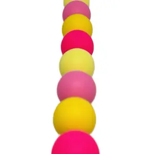 Silicone 12mm (80 count) or 15mm (60 count) Pink Lemonade Bead Mix Pink Yellow Hot Pink Creamy Yellow