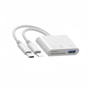 3 in 1 SD & TF Card Reader, 1 Count USB 3.0 USB C Interface Card Reader, Multifunctional Card Reader for iPhone Android Smartphone, Phone Accessories