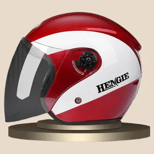 Unisex Windproof Electric Bike Half Helmet, 54-61cm Size, Thermal Insulation, Quick Buckle for Men-Women Winter Motorcycle Safety Protection
