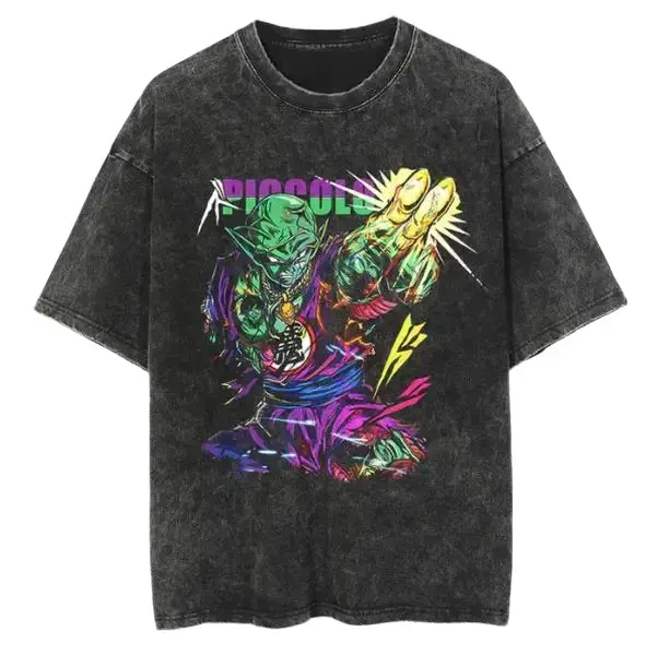Piccolo Vintage Graphic Tees, Piccolo Tshirt,Unisex Couple T-shirts S 4XL 5XL Kove Clothing Dragon Ball Z Shirts, Anime Clothing, Unisex Manga Anime Shirt Top Menswear Womenswear Streetwear