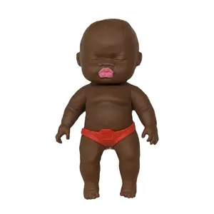 Viral Black Doll Squishy Toy | Mini Sensory Fidget Figure, Cute Desk Buddy Collectible, Funny Squeeze Character Gift for Adults & Teens