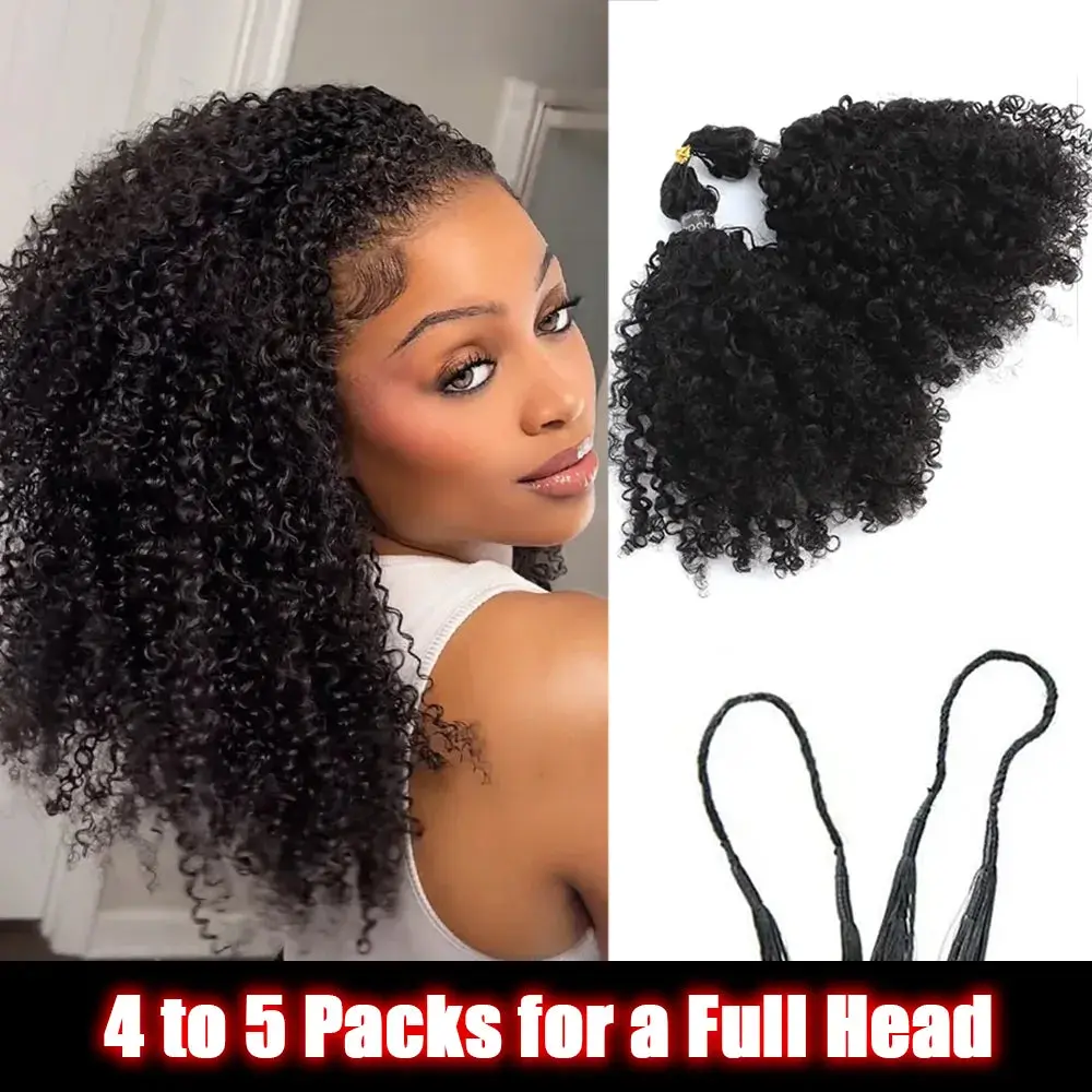 YGwigs Feather Crochet Human Hair Extension for Mircale Knots 60g/Pack, 4 to 5 Packs Recommended for a Full Head