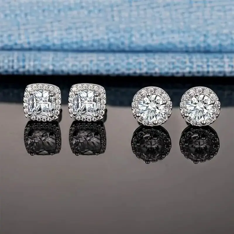 S925 Silver Stud Earrings for Men, Fashion Classic Ear Jewelry, Perfect Personalized Gift for Him