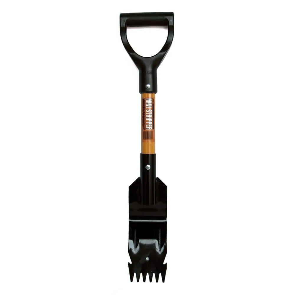 24 in. Steel Mini Shingle Stripper Roof Shovel with Robotic Welds, Nail Removal Function, Strength and Durability, Reaches Tight Spots, Great for Step Flashing, All-Season Roofing Tool