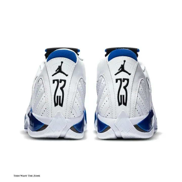 Brand New High Top Retro Basketball Shoes White Royal Blue Leather Lace-Up Sneakers With Box