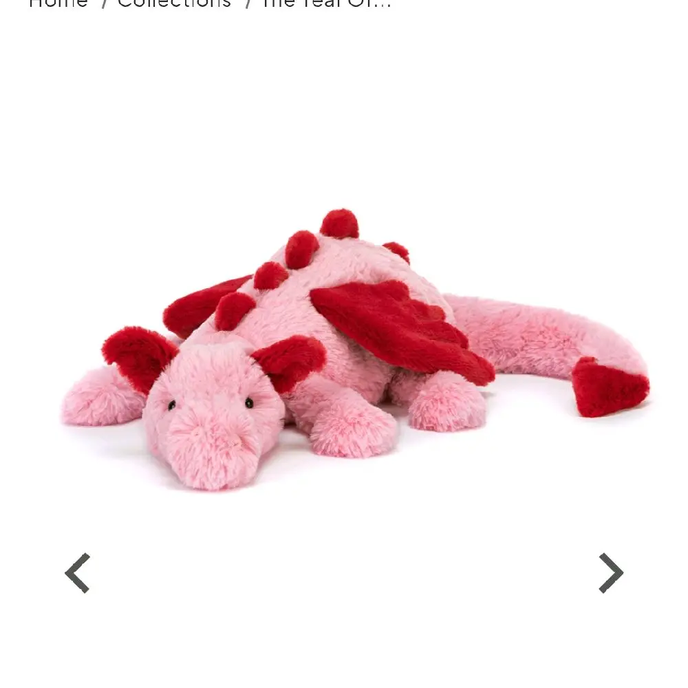 New Jellycat Heart Dragon Plush Toy, Collectible Stuffed Animal for Entertainment