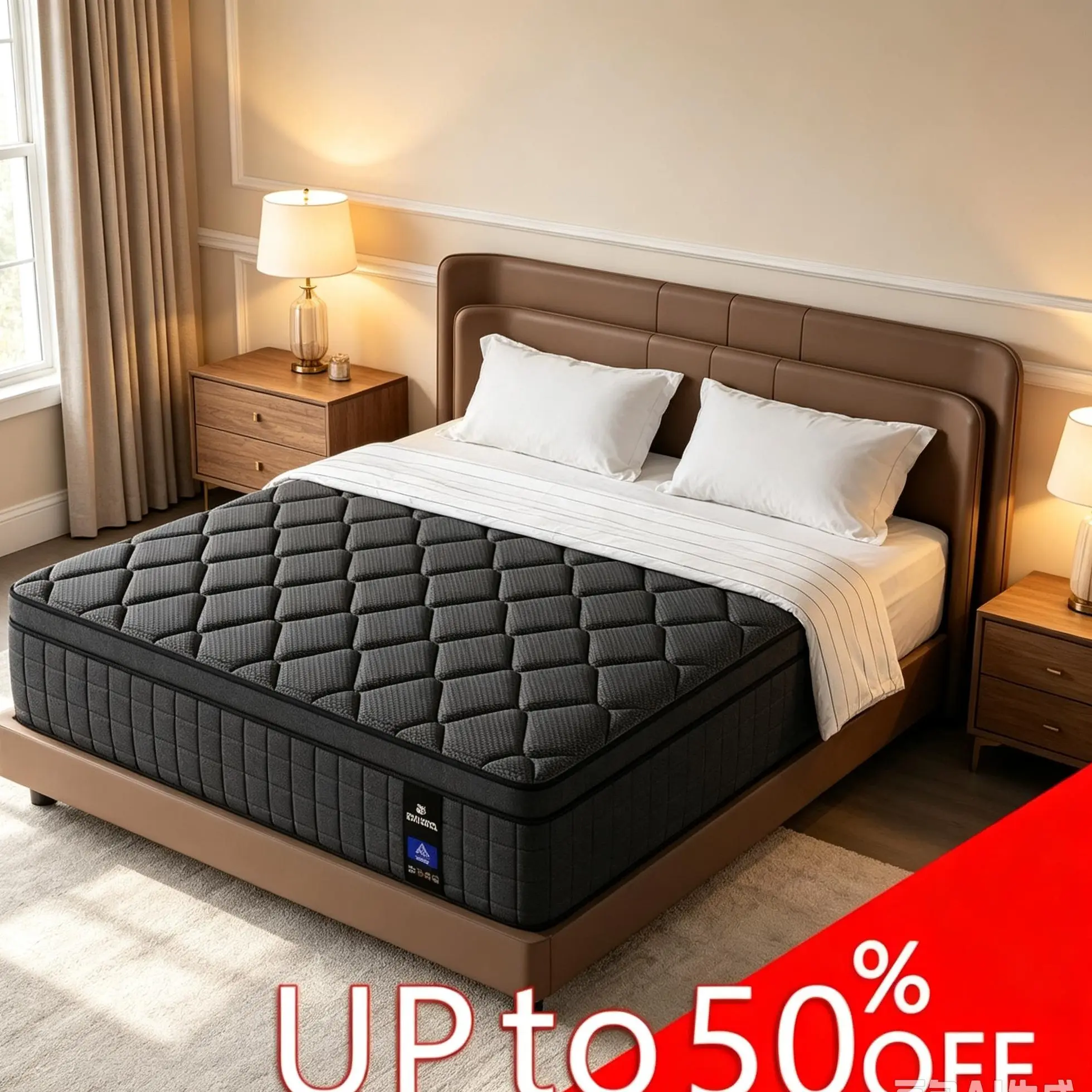 New Huge Medium Firm Hybrid Memory Foam Mattress - 14 in King Sizes, Lumbar Support, Ergonomic Design, for Home Rooms, Hotels, Boxed Furniture Gift, Memory Foam Mattresses, Queen Size Mattress,dorm essentials,home decor