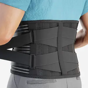 Back Braces for Lower Back Waist Trainer with 6 Stays Breathable Tummy Control Belt for Men Women Work Girdle Workout Breathable Waist Cincher