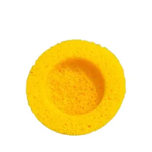 DIY x Large Cheese Soft Sponge  Round by Thick Yellow Sponge for ASMR with Special Customized Patterns Cleaning Pad