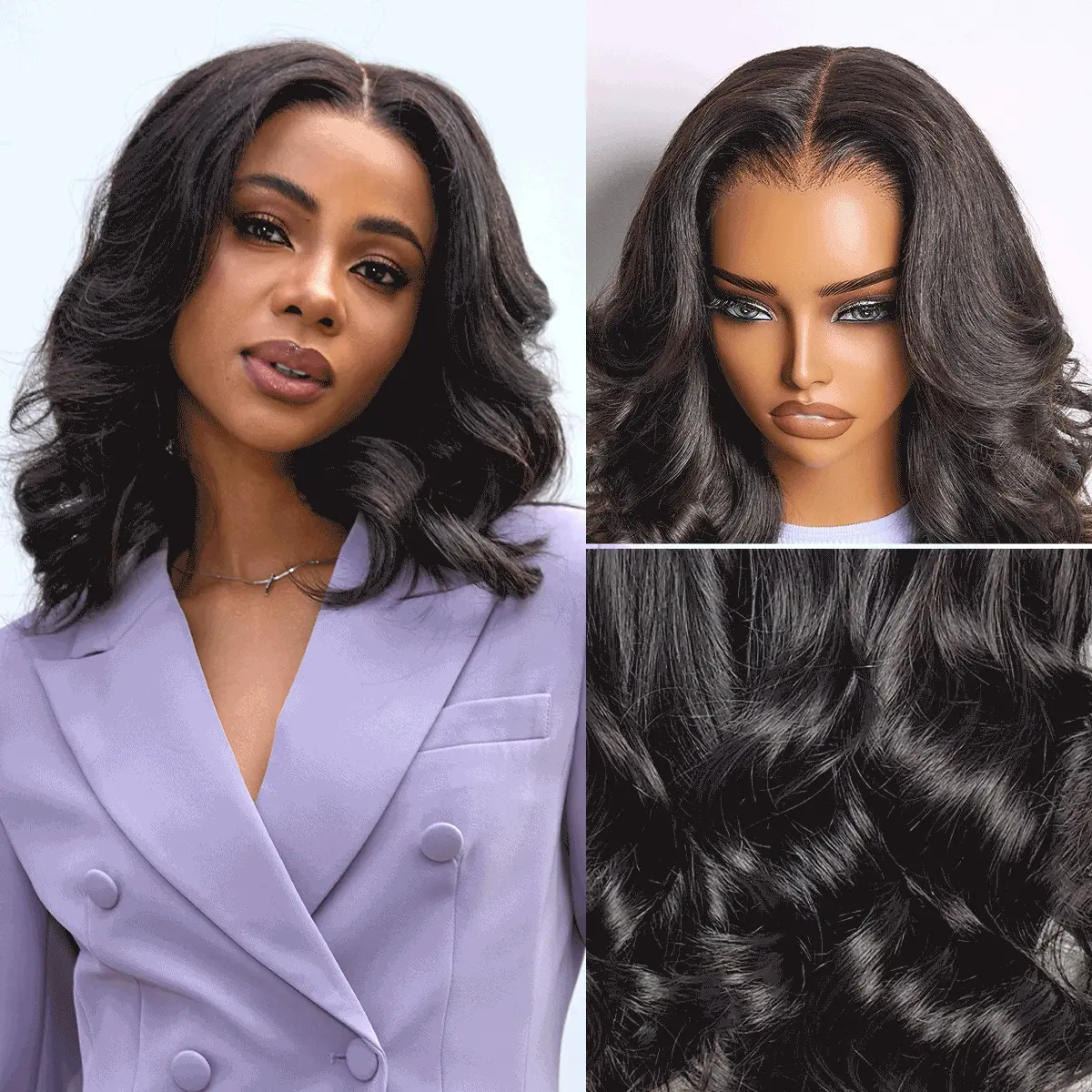 【New Collection】Luvme All-Day Curl Hold™ Premier Grade Hair Shoulder Length Body Wave CuticleAlign™ PartingMax Glueless 7x6 HD Lace Wig Pre-Cut Lace