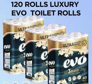 Black Friday Sale 120x Luxury Evo Toilet Rolls 3ply, Ultra Advantage Pack