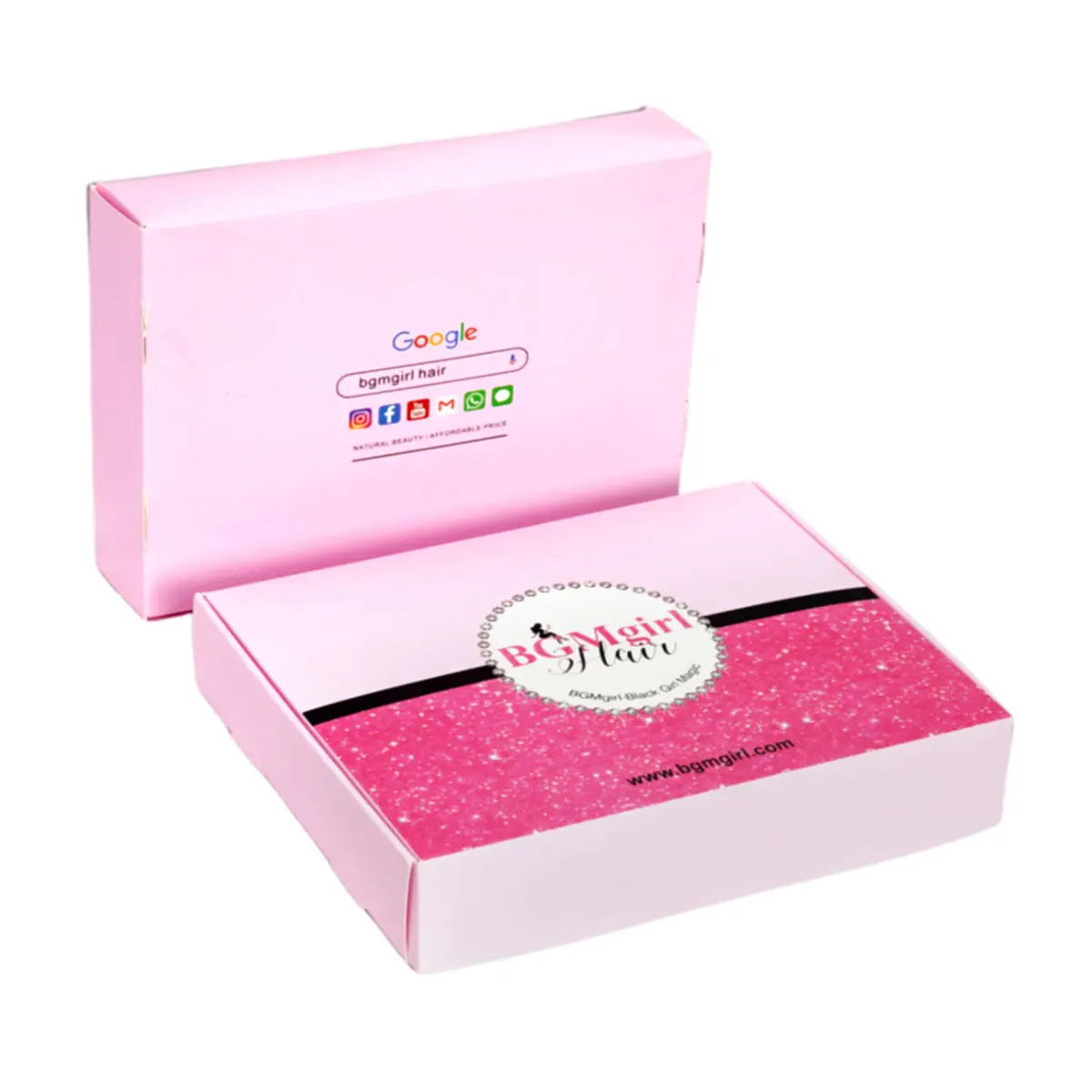 BGMgirl Beautiful Gift Box Packaging Kit - Automatically Included with Any Wig Purchase, Do Not Order Separately (For Fashion Accessories, Human Hair Extensions & Wigs)