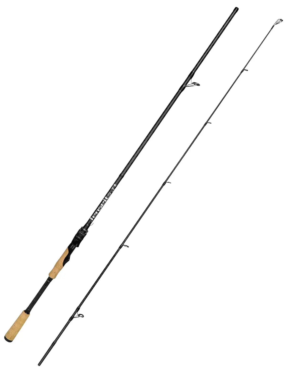 【Summer Wins】 Jenseits 2-Piece Carbon Fiber Rod – Ultra-Light Sensitive, Spinning/Casting, Steel Guides, Cork+EVA Grip, Fast+Extra Fast Action – Bass Trout Freshwater