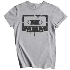 Men's Graffiti Shirt - Spray Painted Cassette Tape Wet Paint T-Shirt