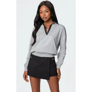 Edikted Women's Rue Double Collared Sweater Edikted Women's Rue Double Collared Sweater