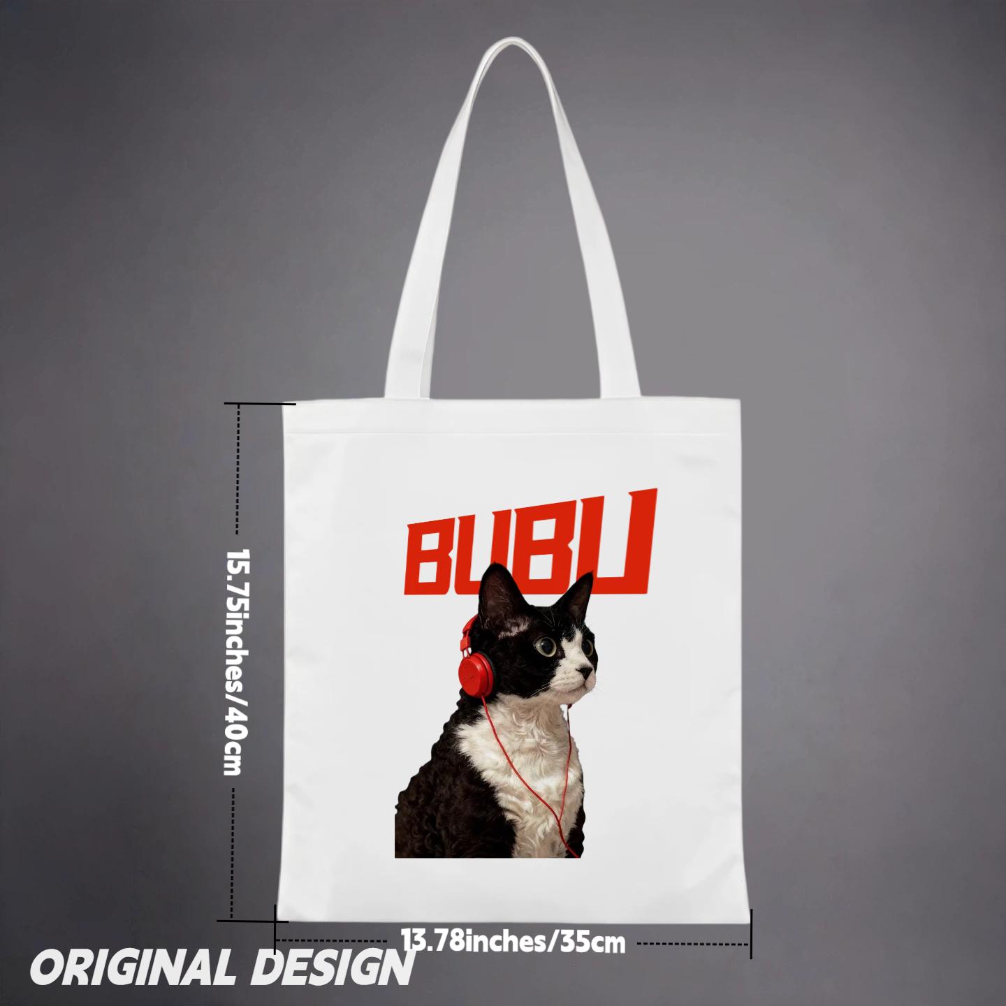 Personalized Pet Portrait Canvas Bag • Custom Gift