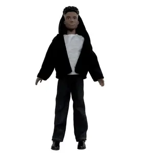 12-Inch African American Male Doll, Fashionable and Shoes, Unisex Toy, No Battery Required, Perfect Gift Idea, Fashionable Outfit, Dress Up Dolls
